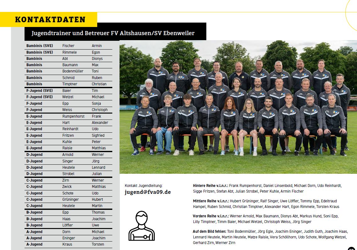 Jugendtrainer Betreuer