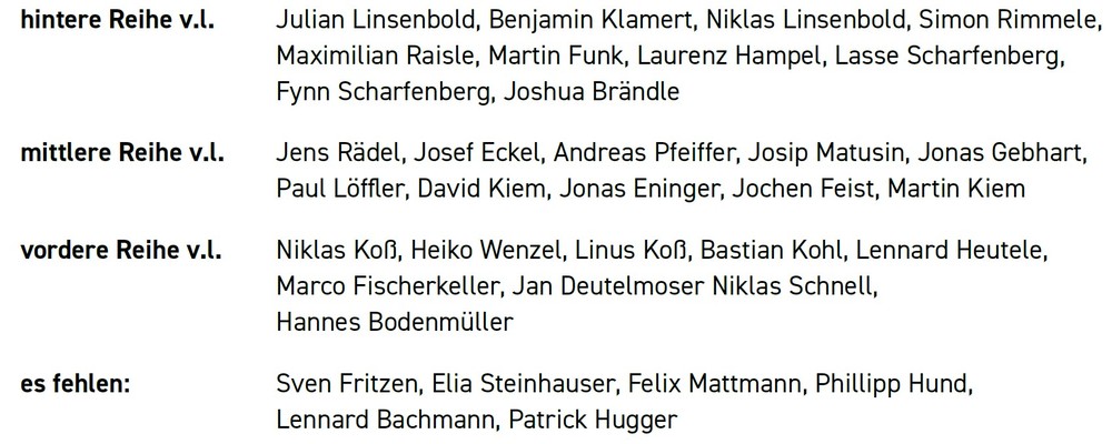 1 Mannschaft Text